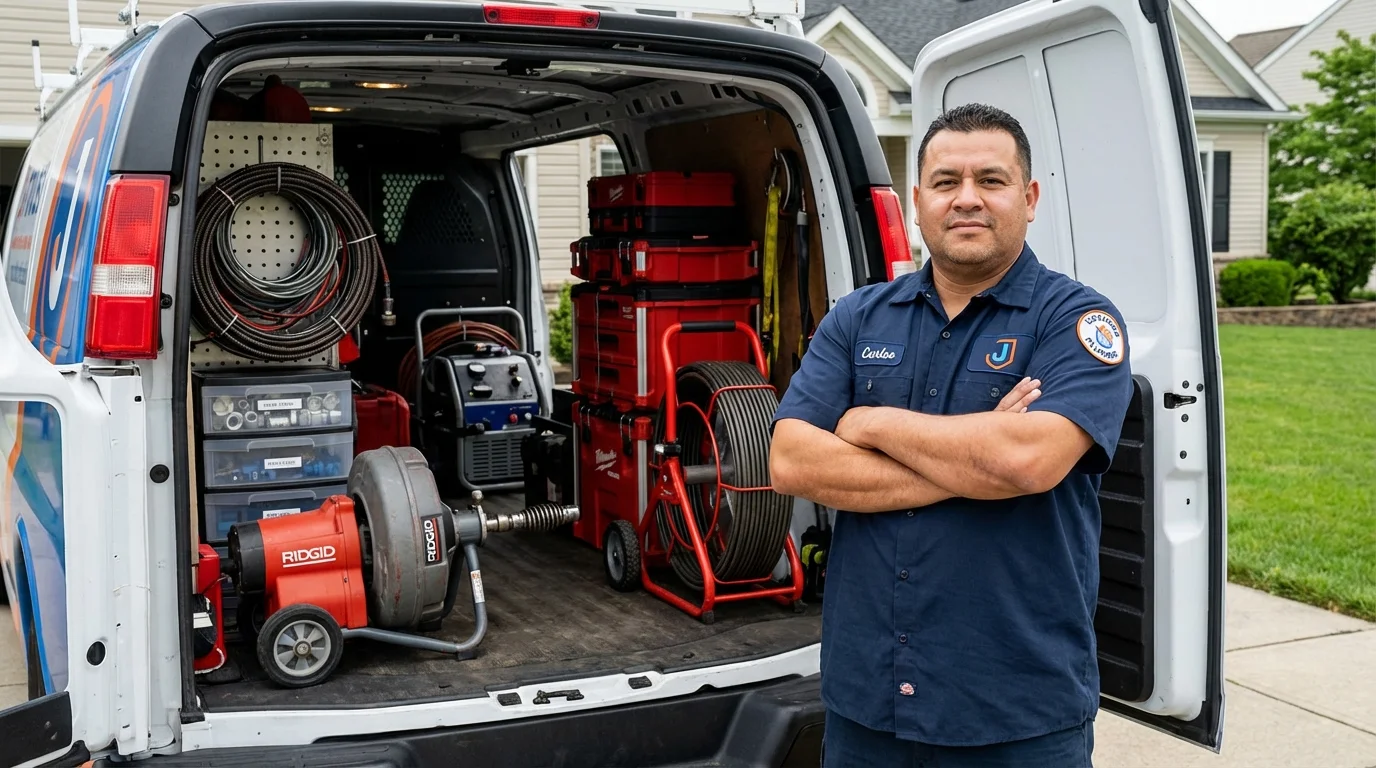 Professional drain cleaning equipment and Johns Plumbing LLC plumber in Wauchula