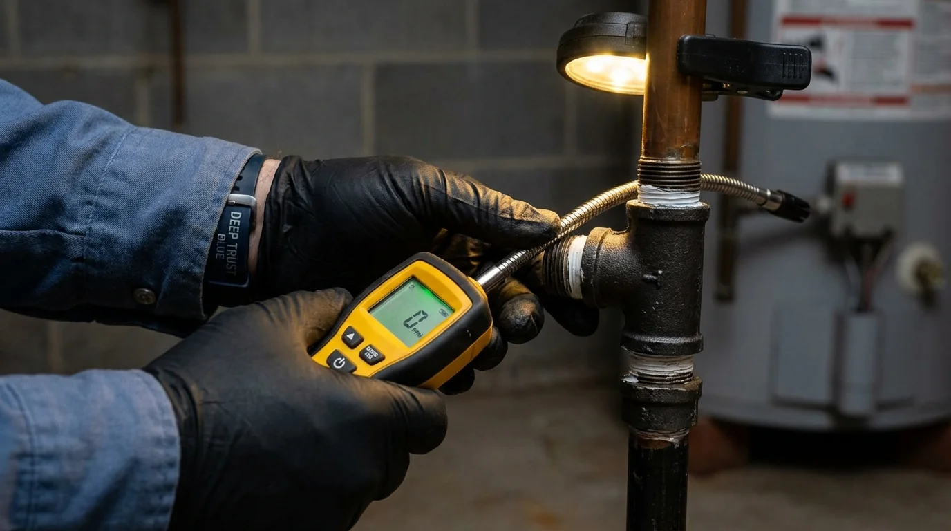 Gas leak detection with electronic sniffer by Johns Plumbing LLC in Wauchula